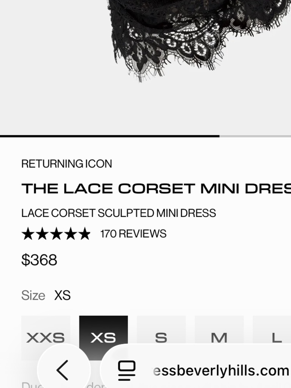 Heiress The Lace Corset Mini Dress - Black - Picture 6 of 7